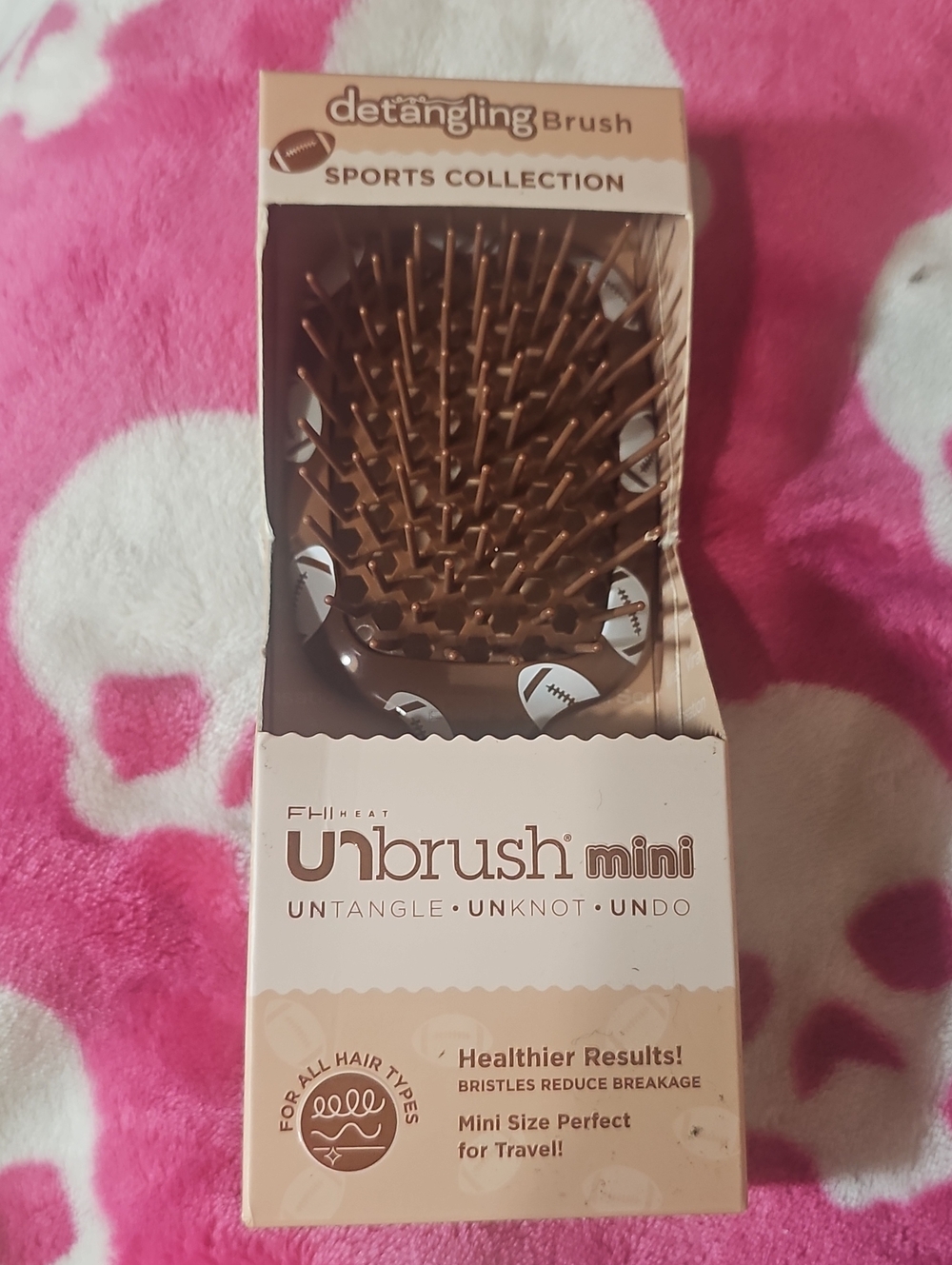UNBRUSH MINI Detangling Brush Sports Collection Mini - FOOTBALL New